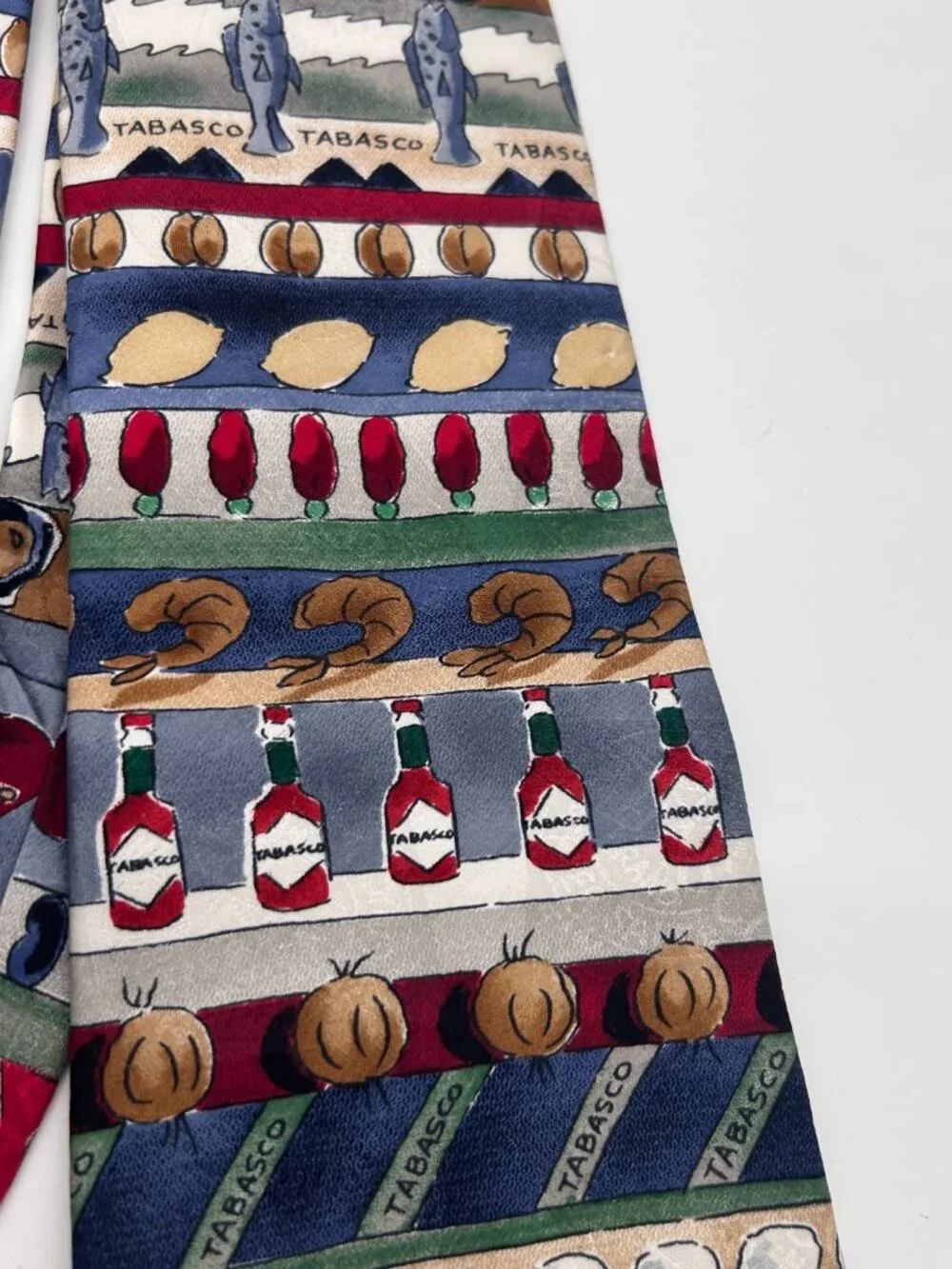 Vintage‎ Tabasco Pepper Sauce 100% Silk Tie Made in USA Excellent Condition